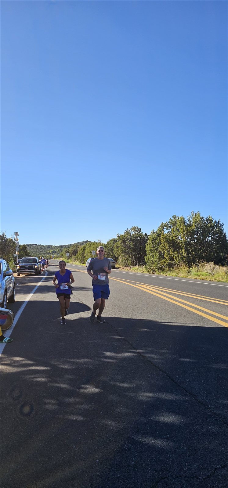 Runners at the Santa Fe International Half Marathon