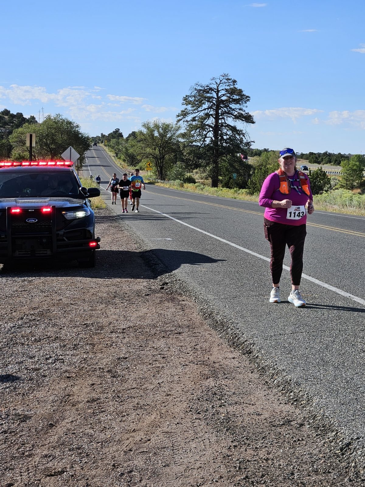 Runners out on the high-desert course